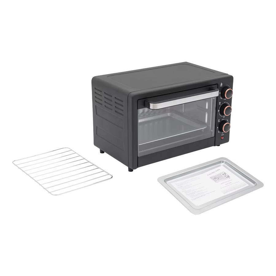 Bymaocar Elektroofen mit Grillfunktion, 1000W, 22L, Schwarz - Bild 2