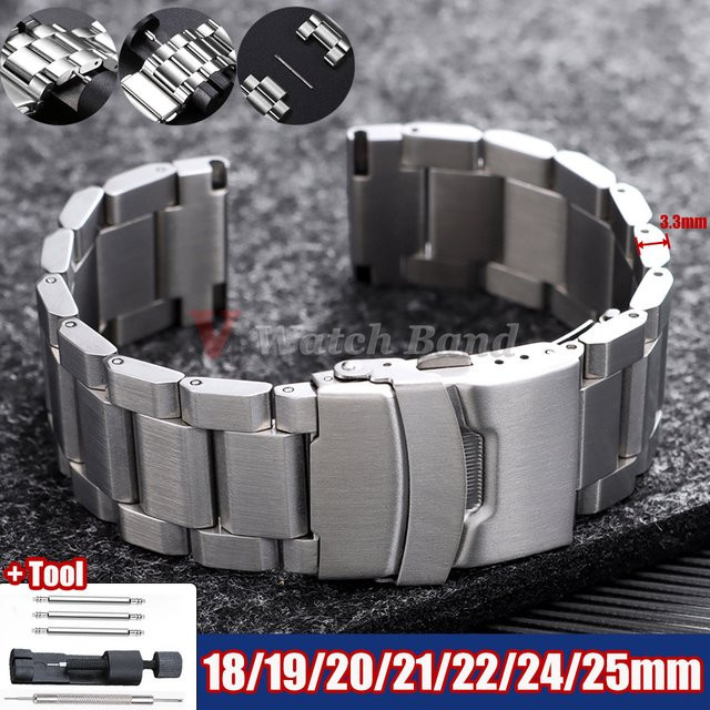 Uhrenarmband Edelstahl, Silber, Unisex - Bild 1
