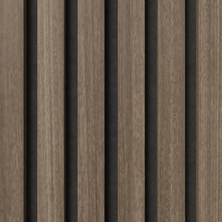 Denpanels Akustikpaneel mit Streifenoptik in Walnuss und schwarzem Filz, B: 29,5 cm, H: 15 cm