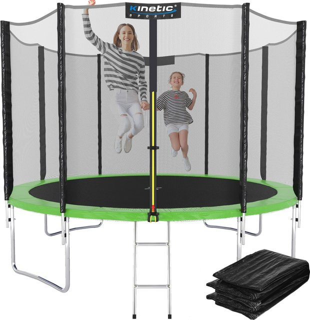 KINETIC SPORTS Salto Plus Trampolin Outdoor Grün Ø 244 cm - Bild 1