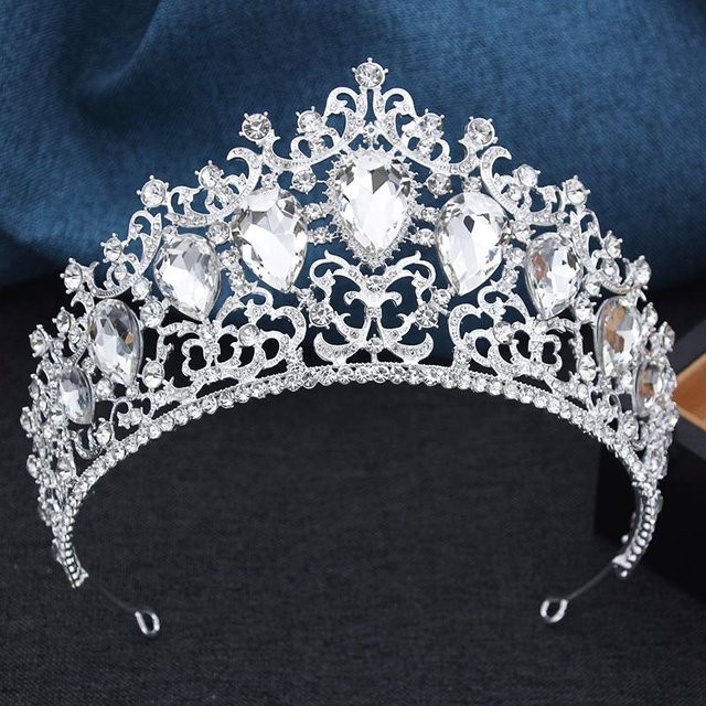YIRAN Jewelry Diadem, Kristall, Silber, Damen - Bild 1