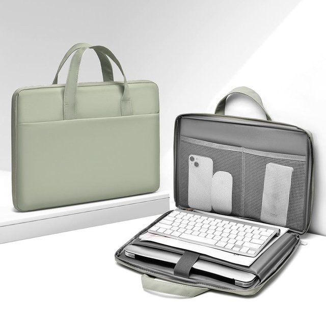 Lionvero Bags Laptoptasche in Grün mit Innentasche und 180-Grad-Öffnung für 13,3 bis 15,6 Zoll - Bild 1