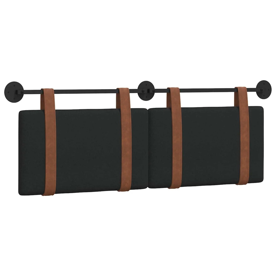 vidaXL Polsterpaneel Wandmontage in Schwarz mit Kunstleder-Optik, B/H/T: 150 x 55 x 5 cm - Bild 2