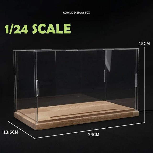 Linyi toy car Acryl Vitrine mit LED-Licht, transparent, staubdicht, Aufbewahrungsständer - Bild 1