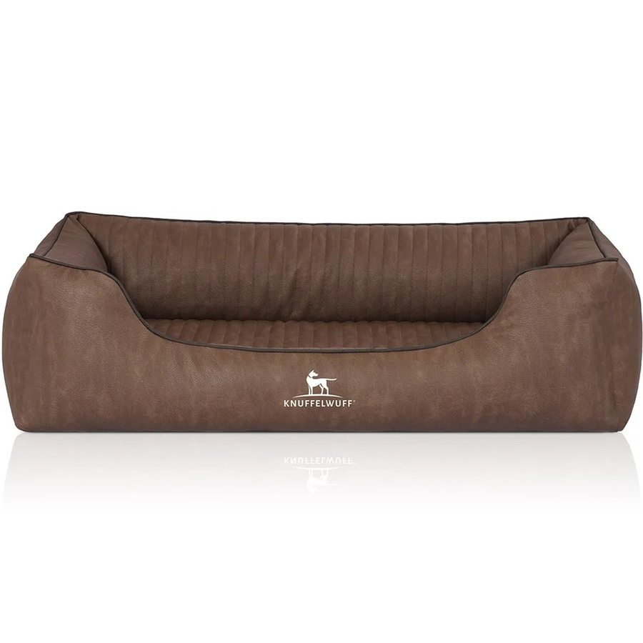 Knuffelwuff Hundebett Tampa Orthopädisch aus Kunstleder mit abnehmbarem Bezug, Braun, B: 120 cm, T: 85 cm - Bild 2
