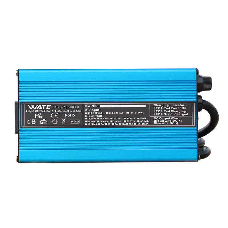 WATE LiFePO4 Batterieladegerät 29,2V 20A für 24V 8S Akkus mit Anderson XT60 Anschluss in Blau - Bild 2