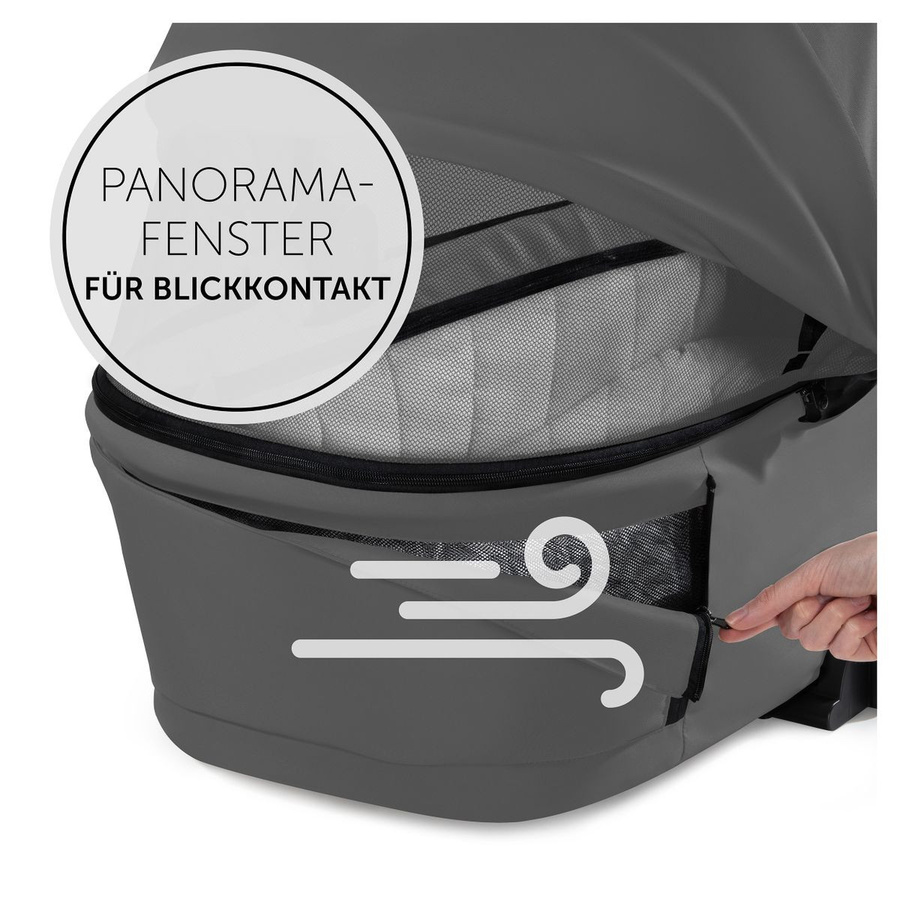 Hauck Faltbare Babywanne Carrycot für Walk N Care Kinderwagen in Dark Grey - Bild 4