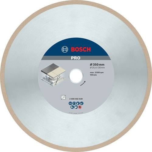 Bosch Diamanttrennscheibe Best for Ceramic in Silber für Fliesen und Stein, Durchmesser: 350 mm, B/T/H: 350 x 30 x 3 mm - Bild 1