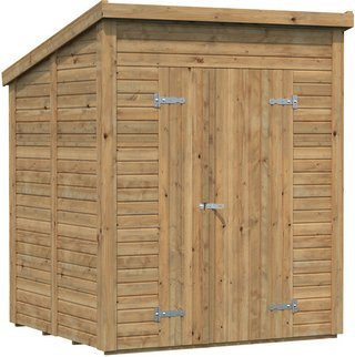 Palmako Elementhaus Leif Gartenhaus aus Fichtenholz in Braun mit Pultdach und Doppeltür B/H/T: 189 x 230 x 186 cm - Bild 2