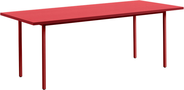 HAY Two Colour Esstisch Rechteckig in Rot aus Valchromat - Bild 1
