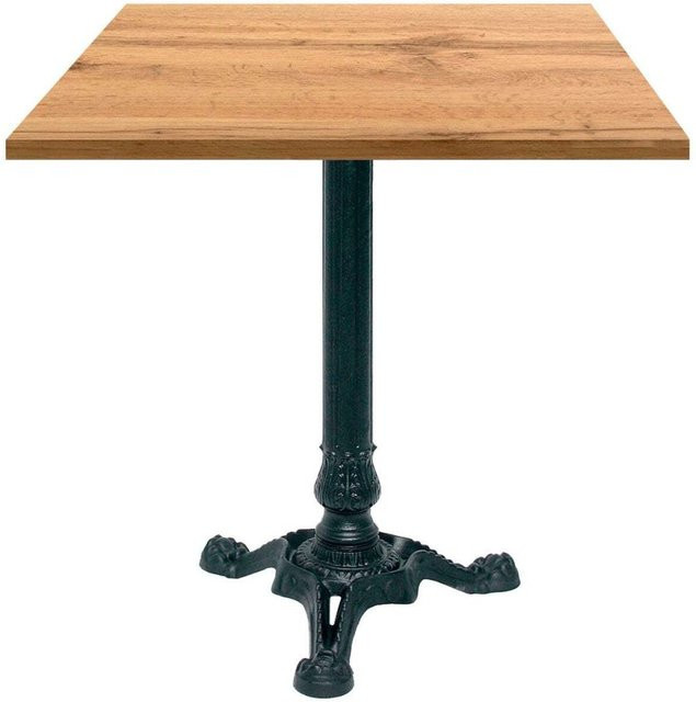 RestooTab Bistrotisch quadratisch in Eiche mit schwarzem Gestell, B/T/H: 70 x 70 x 75 cm - Bild 1