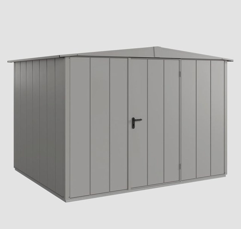 Ecostar Gerätehaus Elegant-S aus Metall in Grau mit Giebeldach B/H/T: 302,8 x 219,4 x 238 cm - Bild 3