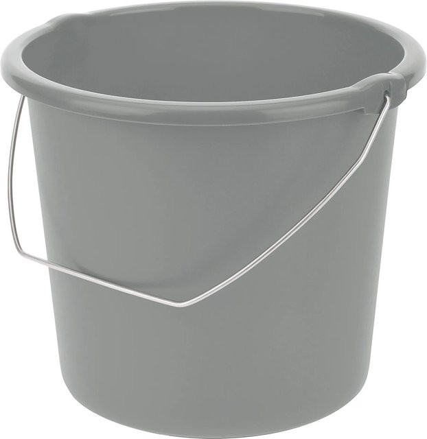 Tontarelli Eimer Cover Line mit Metallbügel, Nordic Grey, Höhe: 28,8 cm, Breite: 26 cm - Bild 1