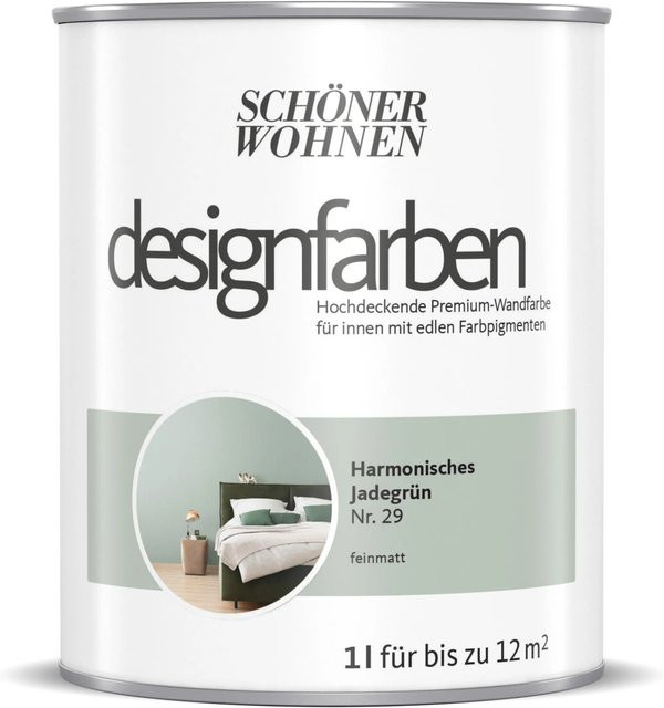 Schöner Wohnen Designfarben Dispersion in Jadegrün, wasserbasiert und tropffrei - Bild 1