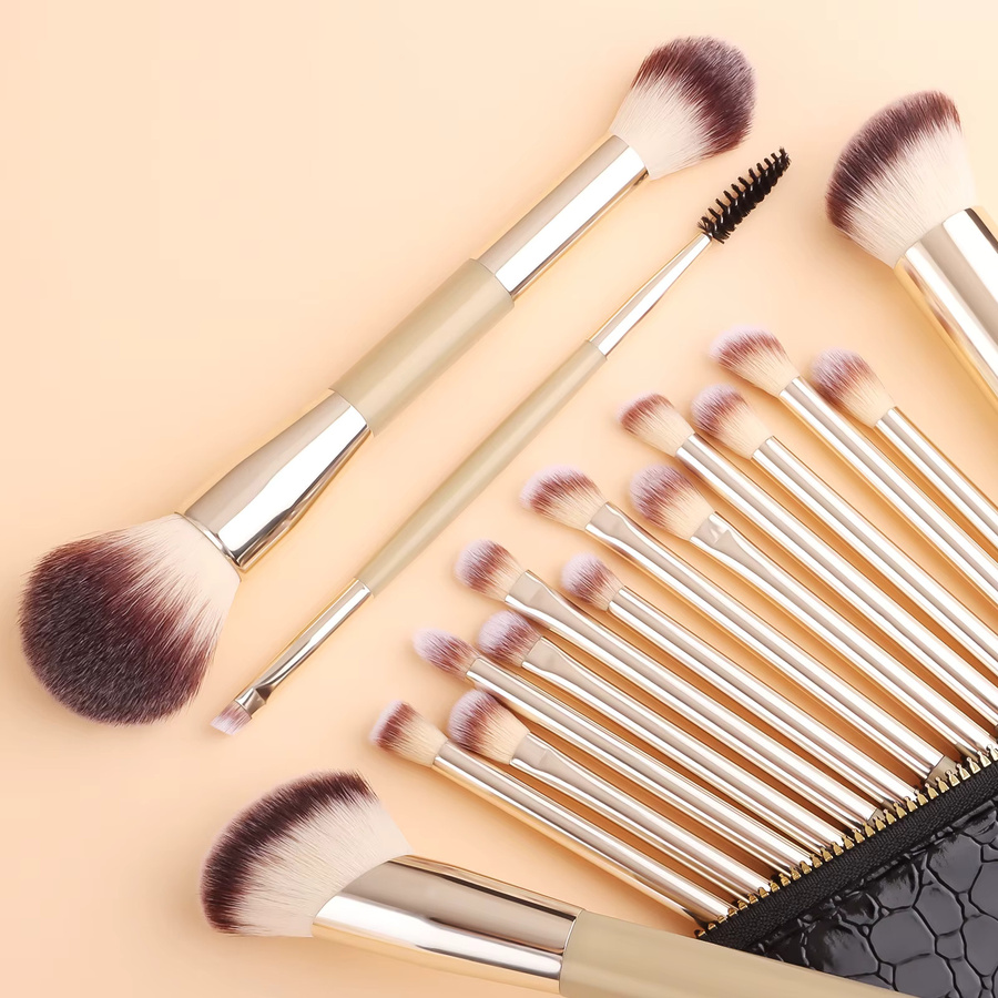 Ronshadow Make-up-Pinsel-Set, 19-teilig, mit Tasche - Bild 2
