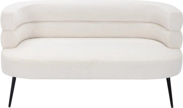 Vente-unique Sofa Camedo in Weiß mit Bouclé-Stoff, Breite: 145 cm - Bild 1