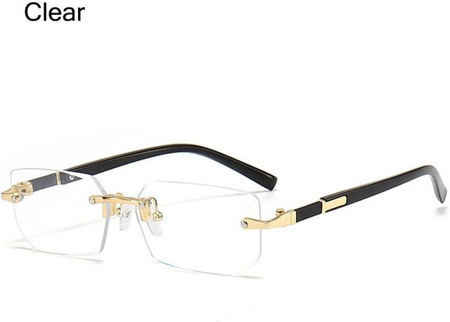 Yiran bag Sonnenbrille, randlos, rechteckig, Unisex, transparent, Metall - Bild 1