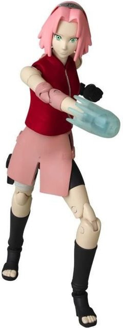 BANDAI Anime-Figur Haruno Sakura aus Naruto Shippuden mit 16 Artikulationspunkten, Höhe: 17 cm - Bild 1