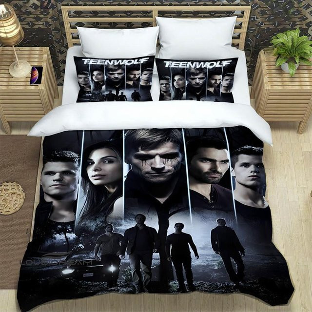 Teen Wolf Bettwäsche Set aus Mikrofaser in Schwarz, B/H: 140 x 210 cm - Bild 1