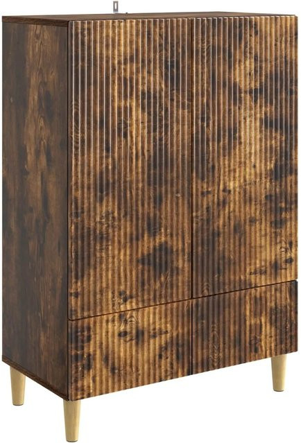 vidaXL Sideboard Modern in Geräuchert Eiche, Farbe Braun, B/T/H: 66 x 34,5 x 95 cm - Bild 1