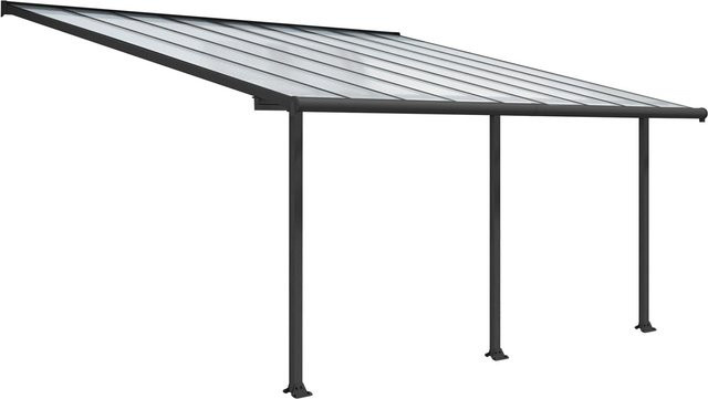 Palram - Canopia Olympia Terrassenüberdachung Anthrazit aus Polycarbonat B: 546 cm, H: 305 cm, T: 295 cm - Bild 1