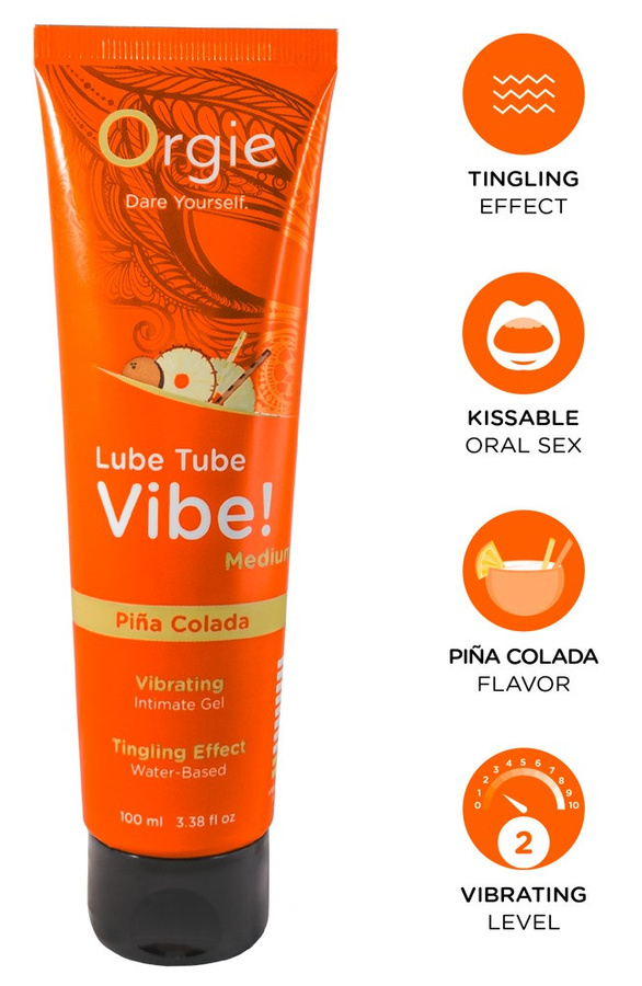 Orgie Lube Tube Vibe! Piña Colada Erotik-Gel mit Vibrations-Effekt - Bild 2