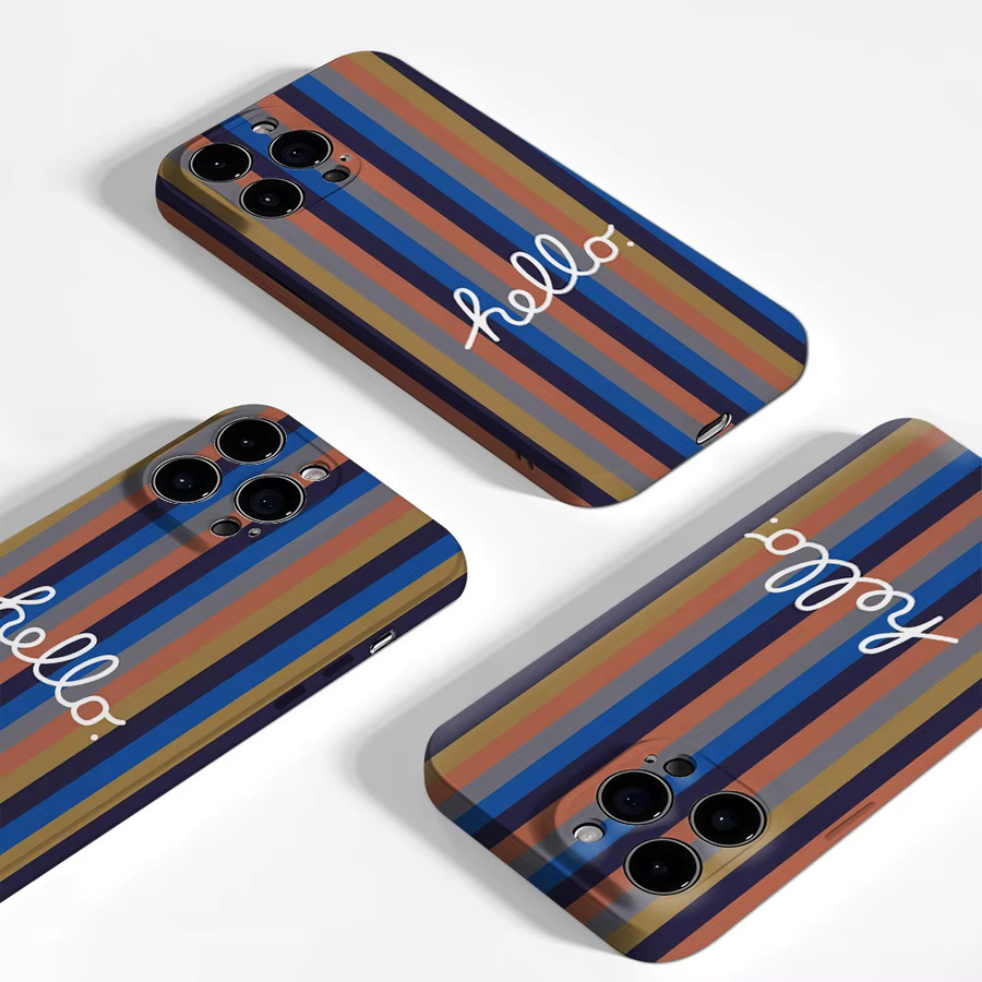 Hello Stripe Robuste Magnetische Handyhülle für iPhone 17 16 15 14 13 Pro Max Plus in Multicolour - Bild 3