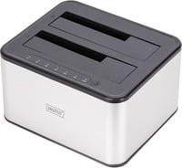 Digitus DA-71540-2 USB 3.0 SATA Festplatten-Kopierstation für 2.5 Zoll HDDs in Schwarz und Silber - Bild 1