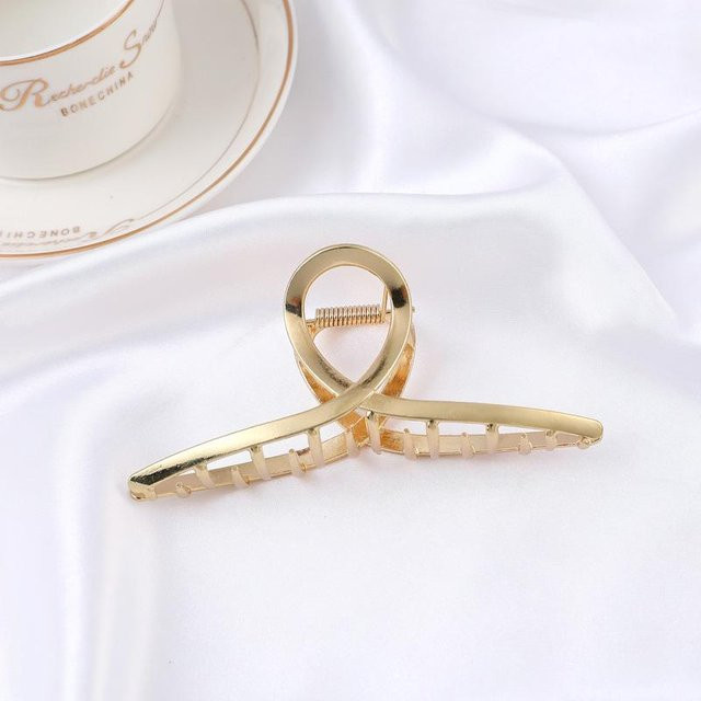 Haarspange Metall, geometrische Klaue, Gold, Damen - Bild 1