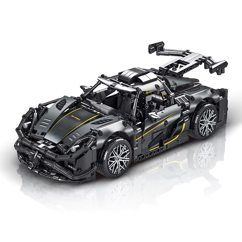 HUATEC Technischer Schwarz Rennwagen, Bausteine, Spielzeug - Bild 3
