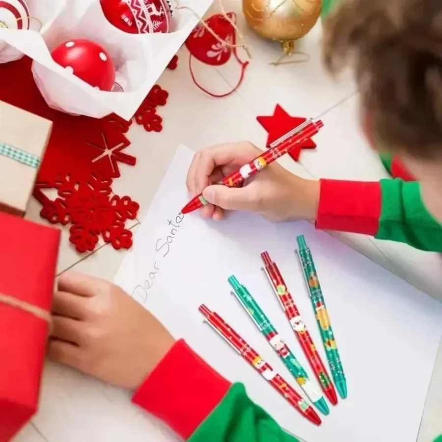 20er Set Cartoon Weihnachts Gelstifte mit 0,5 mm Spitze und schnell trocknender schwarzer Tinte für Schule und Büro - Bild 2