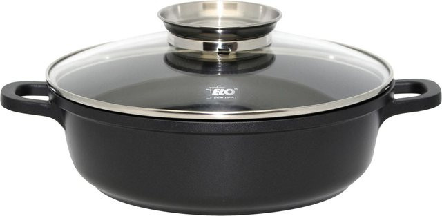 ELO Alucast Servierpfanne mit Glasdeckel und Aromaknopf, Schwarz, Durchmesser: 28 cm - Bild 1