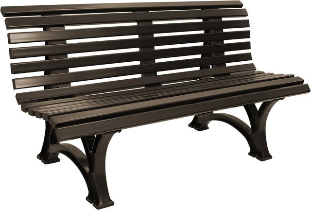 DEGAMO Gartenbank HELGOLAND 3-Sitzer aus Kunststoff in Braun - Bild 1