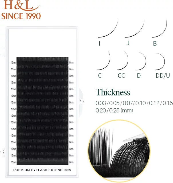 H&L SINCE 1990 Künstliche Wimpern, Dunkelschwarz, 16 Reihen, Natürlich - Bild 1