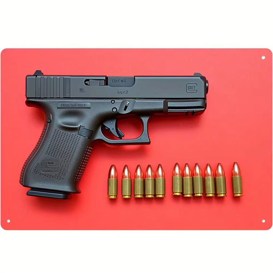 Pietro Beretta Vintage Metallschild für Wanddekoration in Rot - Bild 1