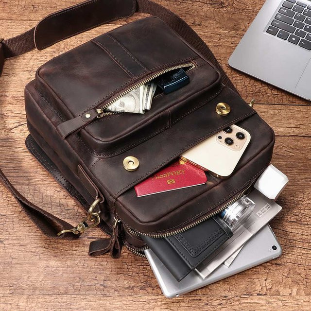 HUMERPAUL Messenger Handtasche, Rindsleder, Herren - Bild 1