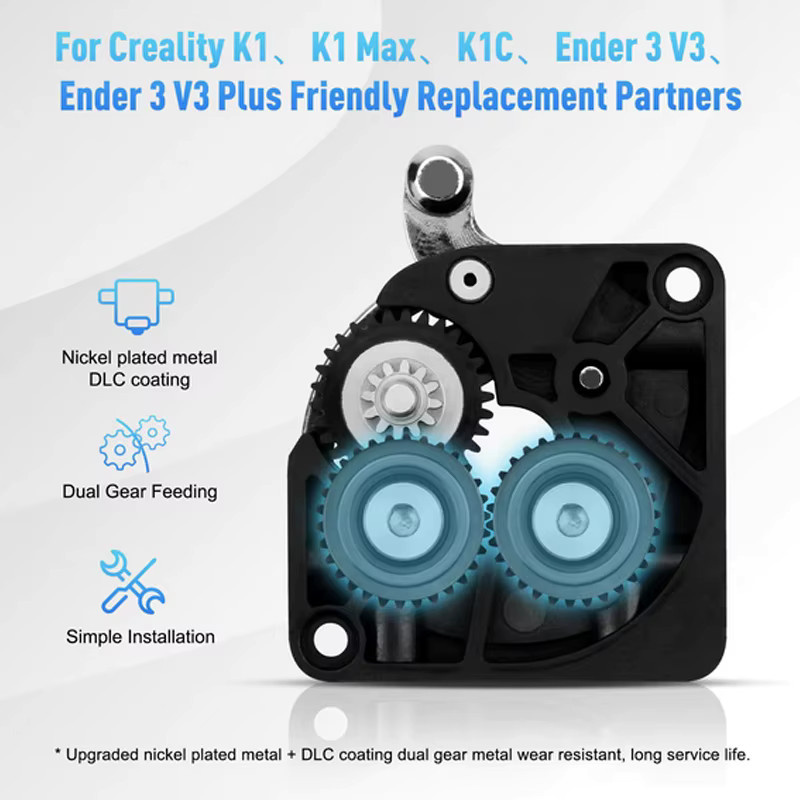 Creality Ganzmetall-Filament-Antriebsräder und Extruder-Getriebe-Kit für K1C und K1 Max 3D-Drucker - Bild 3