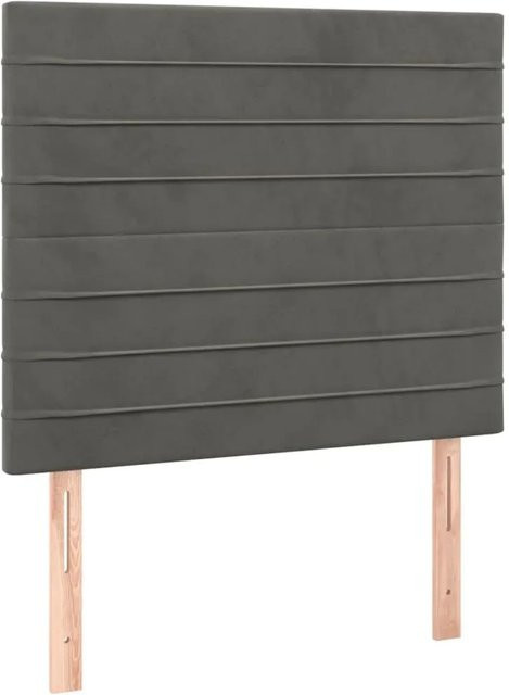vidaXL LED Kopfteil aus Samt in Dunkelgrau, B/T/H: 118 x 80 x 5 cm oder 128 x 80 x 5 cm - Bild 1