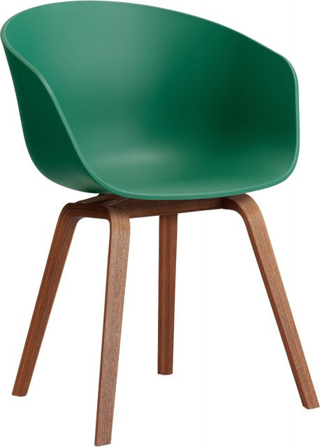 HAY About A Chair AAC 22 mit Armlehnen in Grün aus Polypropylen und Holz - Bild 1
