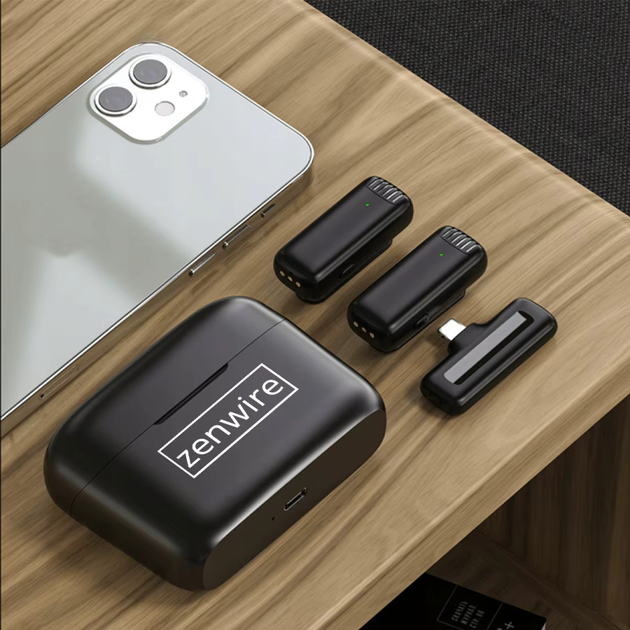 Zenwire J13 Kabelloses Bluetooth Mikrofon mit USB-C Anschluss, Kapazitiv, Schwarz - Bild 2