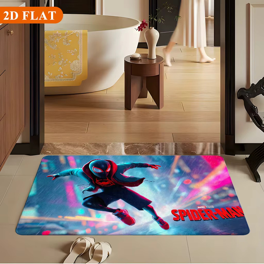 Rutschfeste Badematte Spiderman Into The Spiderverse von BEAST KINGDOM, rechteckige Flanellmatte aus Polyester, Mehrfarbig, B/T: 60 x 40 cm - Bild 6