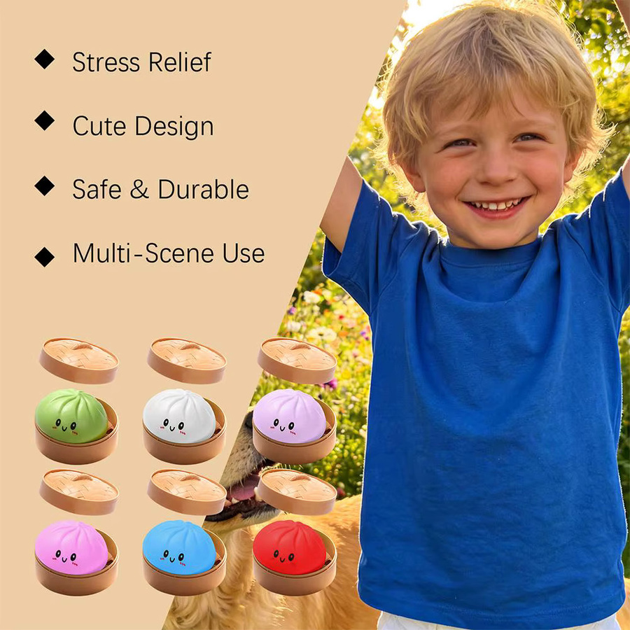 Midou Slow Rising Dumpling Squishy Squeeze Toys, weiß - Bild 4