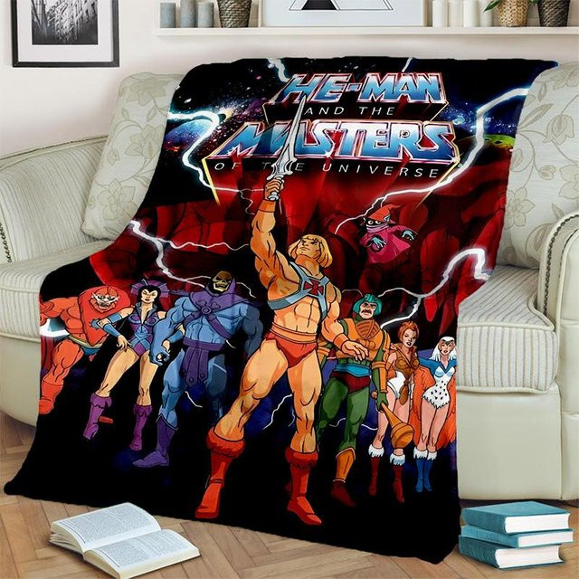 He Man Masters of The Universe Cartoon-Decke aus Polyester, weiche Überwurfdecke in Multicolour, B/B: 100 x 150 cm - Bild 1