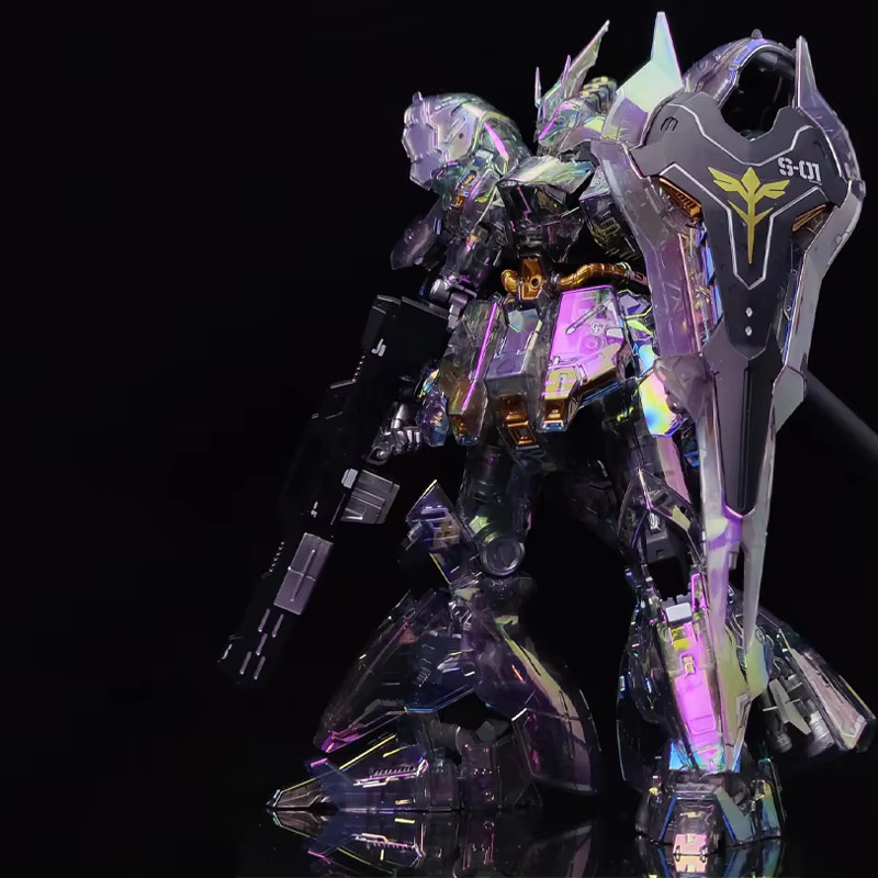 Bandai RG 1/144 Fukuoka Sazabi, Bausatz, schillernd, laserbeschichtet, transparent - Bild 1