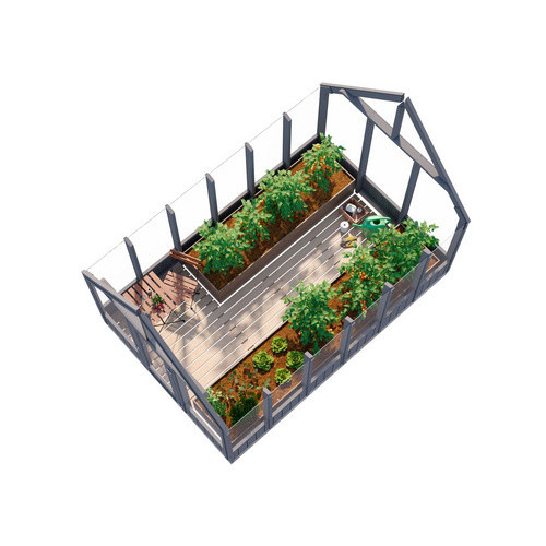 Gartenhaus PALMAKO Emilia aus Fichte in Grau mit Satteldach, B/T/H: 378 x 363 x 286 cm - Bild 2