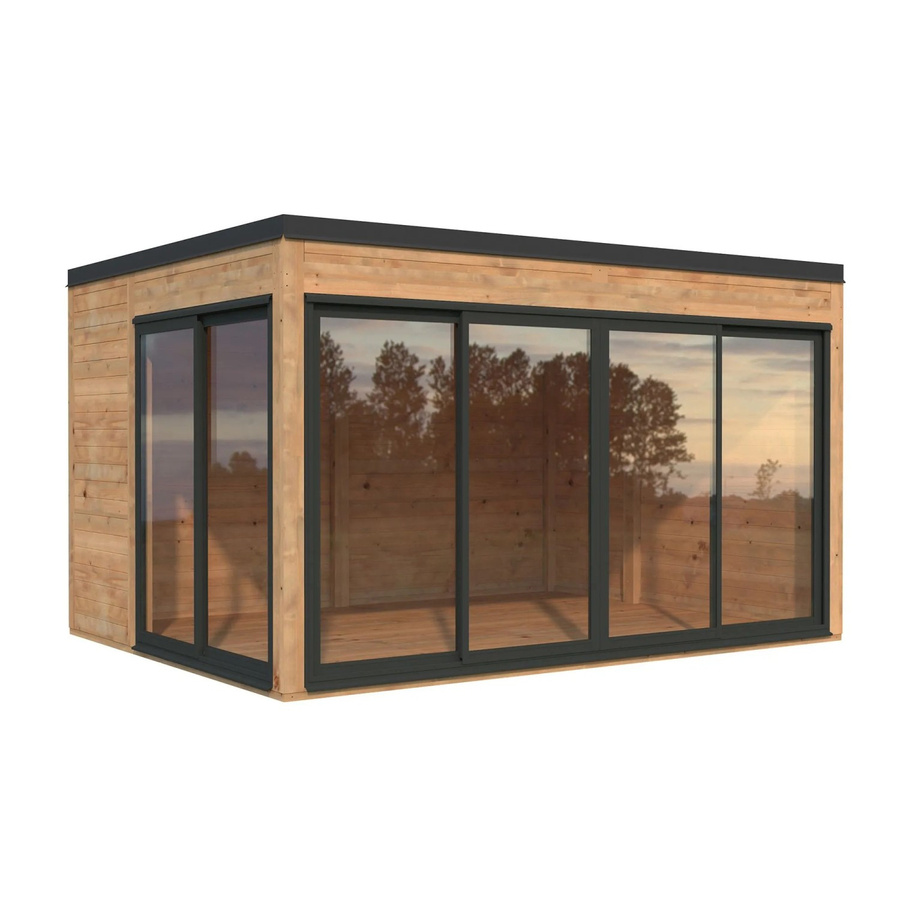 Palmako Holz-Gartenhaus Serena Slide mit Pultdach in Hellbraun, B/T: 420 x 320 cm - Bild 2