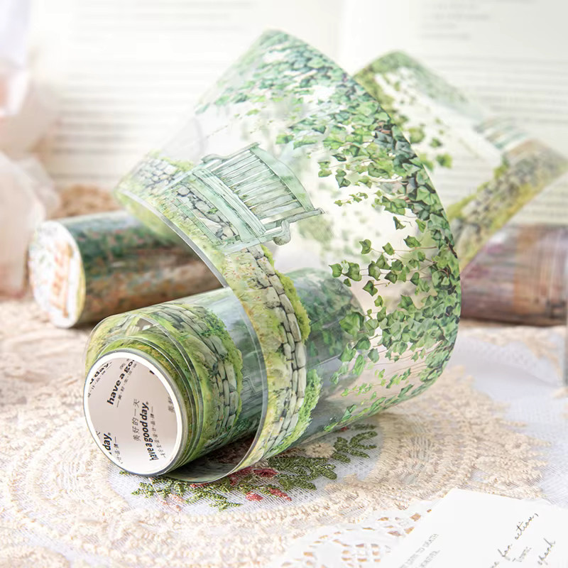Swing Vine Washi Tape mit Heißprägung im Retro-Pflanzen-Design für Scrapbooking und Briefpapier - Bild 1