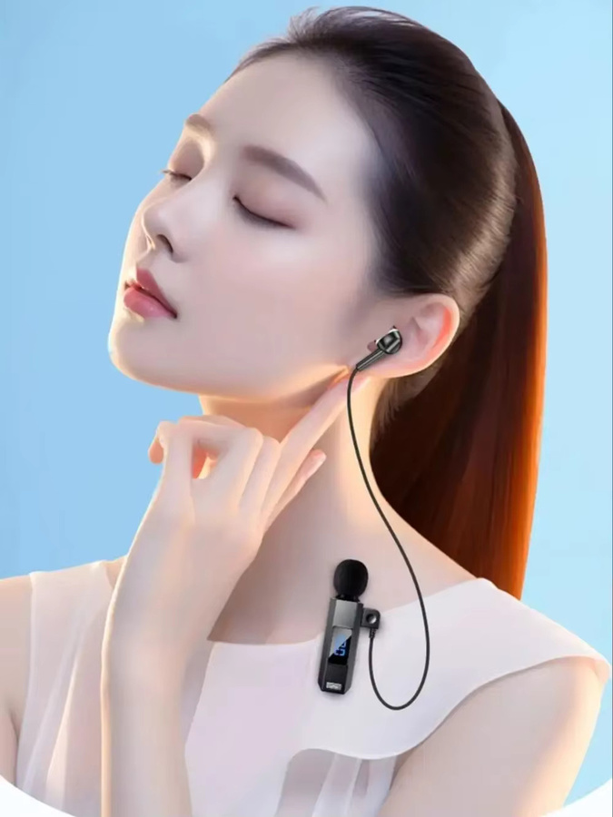 Kebidu M1 Lavalier Business Bluetooth 5.5 Headset in Schwarz mit HD-Mikrofon, Digital Display und Noise Cancelling für HIFI Wireless Sound - Bild 6