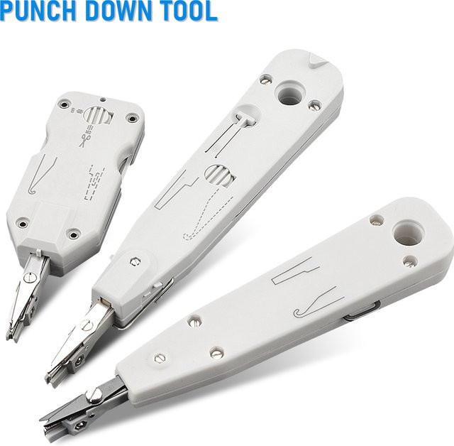 Multifunktions Punch Down Tool für Netzwerk Cat5 und Telefon IDC Krone Typ in Weiß - Bild 1
