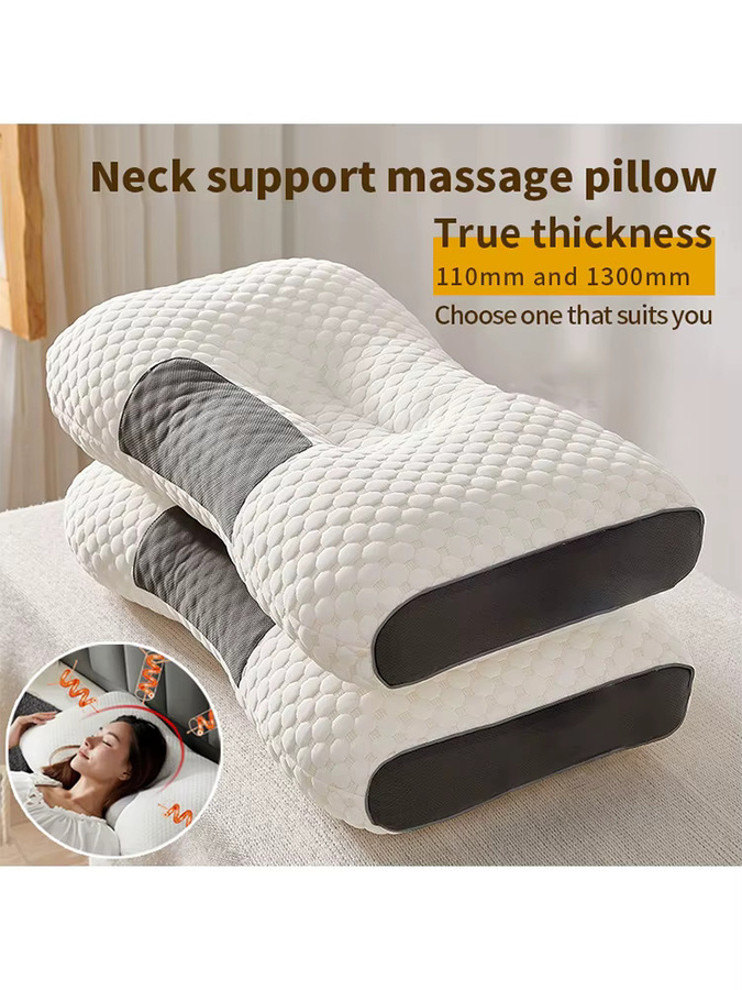 Orthopädisches MOYU Nackenkissen aus Sojabohnenfaser in Grau für besseren Schlaf und Nackenschutz - Bild 3